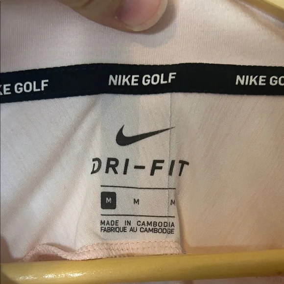 Nike Tiger Woods Golf Collection Men's Pink Polo Shirt Dry Fit Size M - Picture 2 of 8